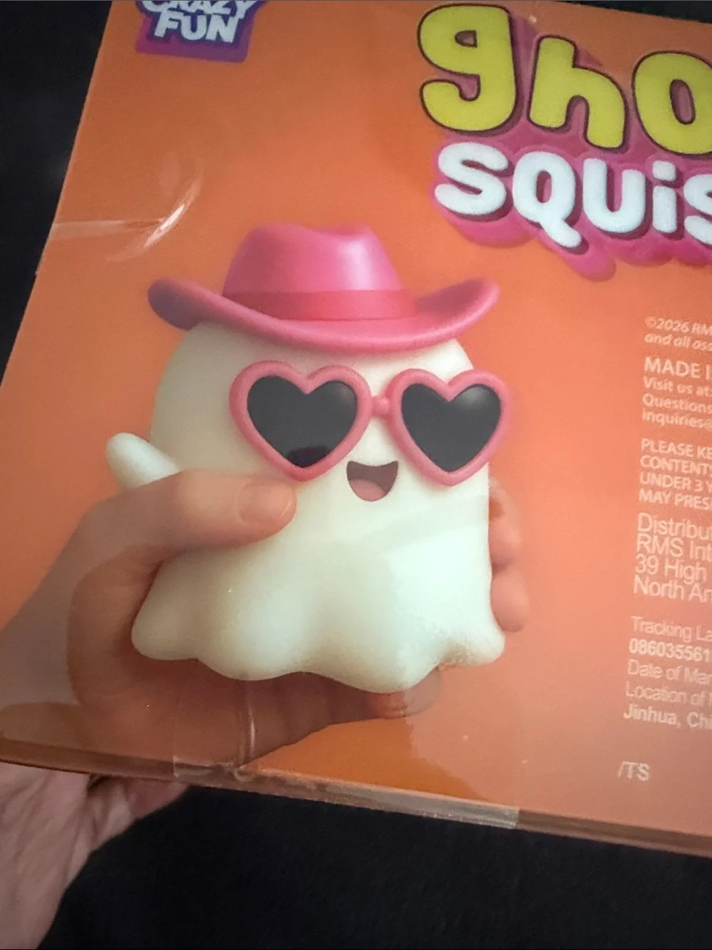 Ghost Squishy Toy - Pink & White NWT unopened authentic